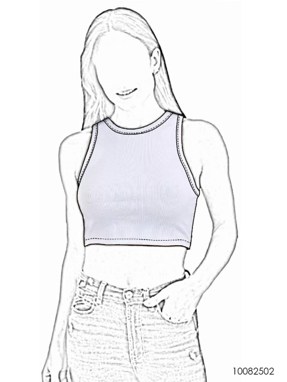 MOLDE TOP ESCOTE CERRADO MUJER 2502