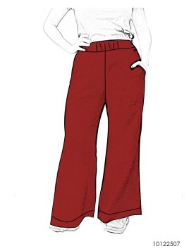 MOLDE PANTALON ANCHO MUJER 2507