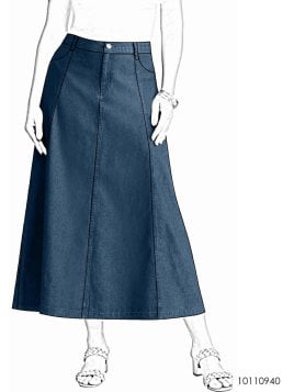 MOLDE FALDA LARGA MUJER 0940