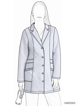 MOLDE TRABAJO BATA SANITARIA MUJER 2503