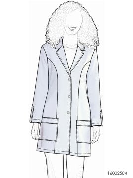 MOLDE TRABAJO BATA SANITARIA MUJER 2504