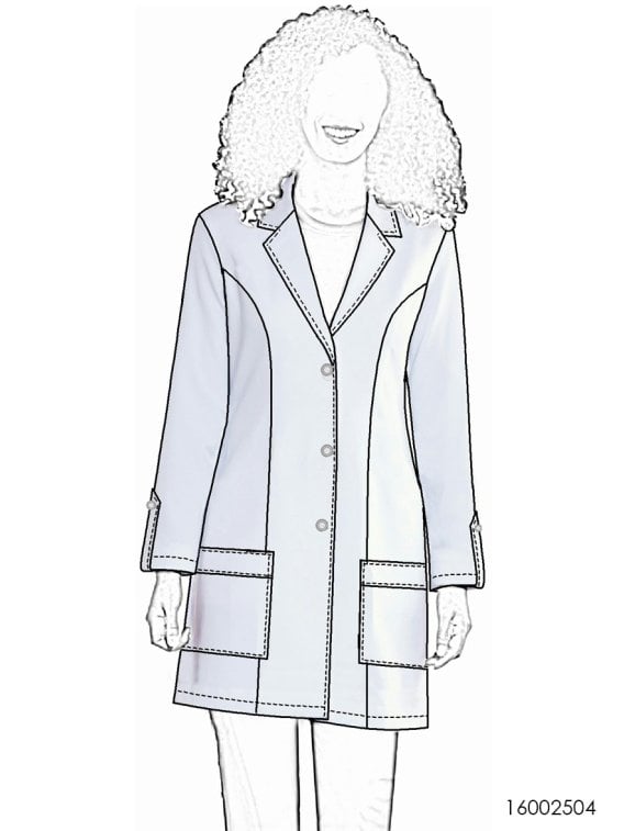 MOLDE TRABAJO BATA SANITARIA MUJER 2504