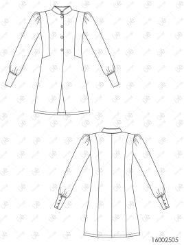 MOLDE TRABAJO BATA CLINICA MUJER 2505