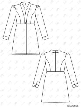 MOLDE TRABAJO BATA SANITARIA MUJER 2506