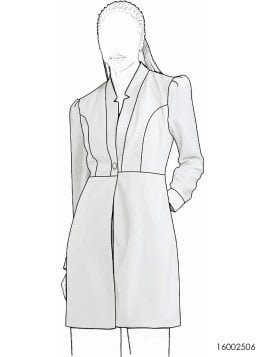 MOLDE TRABAJO BATA SANITARIA MUJER 2506