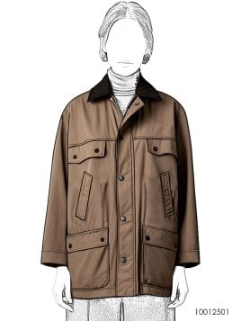 MOLDE ABRIGO CHAQUETA OVERSIZE MUJER 2501