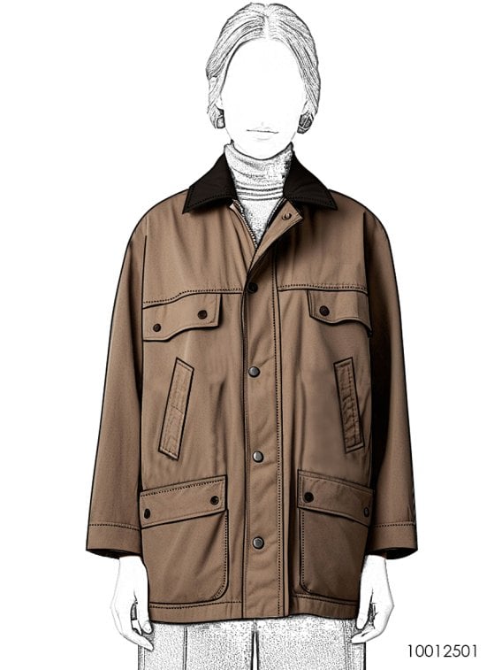 MOLDE ABRIGO CHAQUETA OVERSIZE MUJER 2501