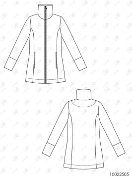 MOLDE CHAQUETA BASICA POLAR MUJER 2505