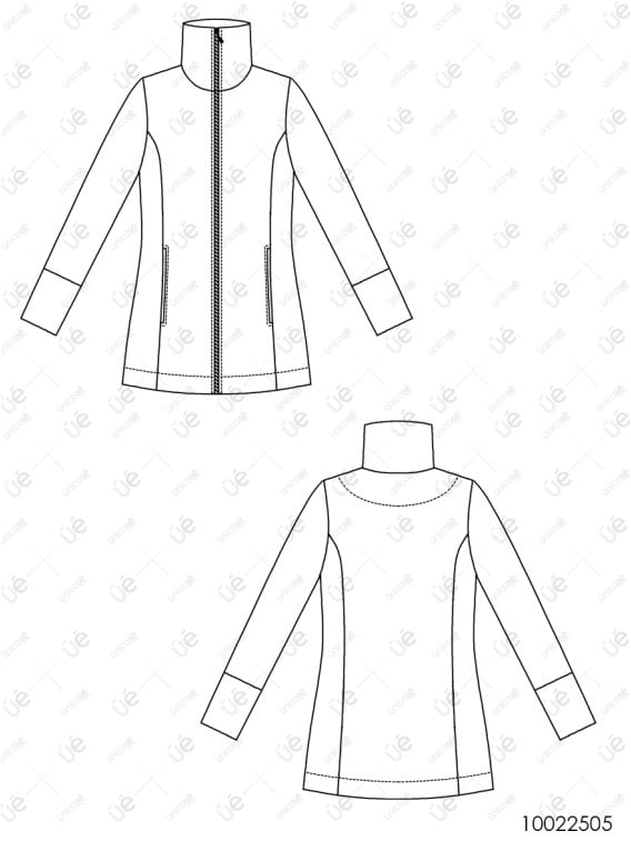 MOLDE CHAQUETA BASICA POLAR MUJER 2505