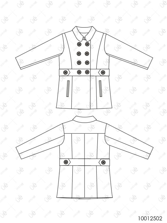 MOLDE ABRIGO CRUZADO MUJER 2502