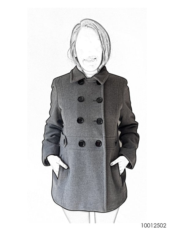 MOLDE ABRIGO CRUZADO MUJER 2502
