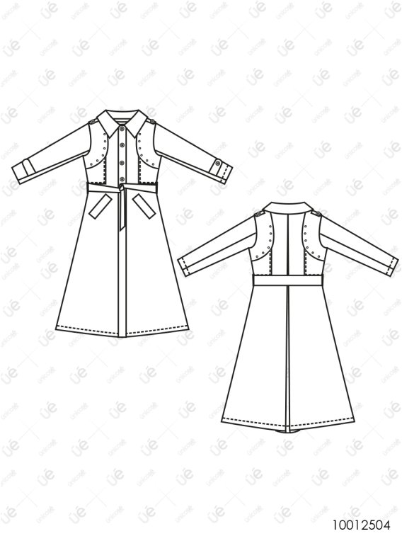 MOLDE ABRIGO TRENCH MUJER 2504