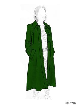 MOLDE ABRIGO TRENCH MUJER 2504