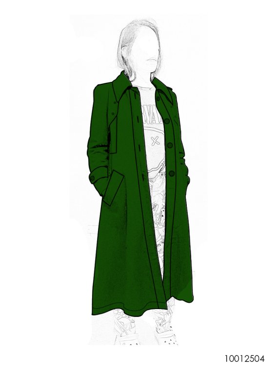 MOLDE ABRIGO TRENCH MUJER 2504