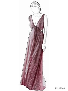 MOLDE VESTIDO LARGO MUJER 2506