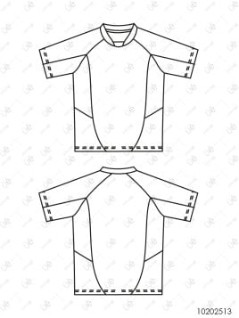 MOLDE DEPORTE CAMISETA RAGLAN 2513