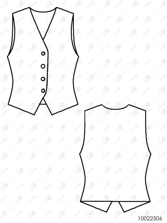 MOLDE CHAQUETA CHALECO MUJER 2506