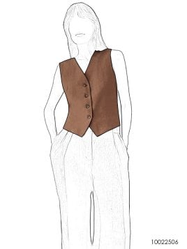 MOLDE CHAQUETA CHALECO MUJER 2506