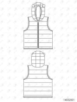 MOLDE PARKA CHALECO BEBE 2501