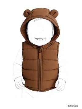 MOLDE PARKA CHALECO BEBE 2501