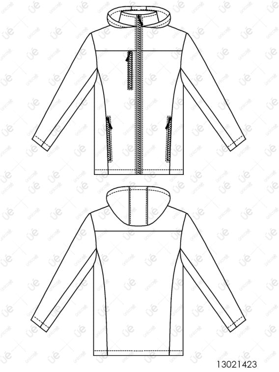 MOLDE CHAQUETA CAMPERA CIERRES IHchaq 1423