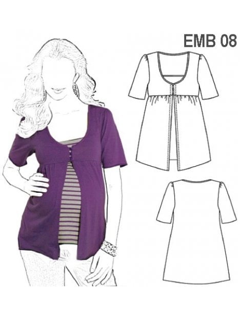 MOLDE: POLERA MATERNAL 