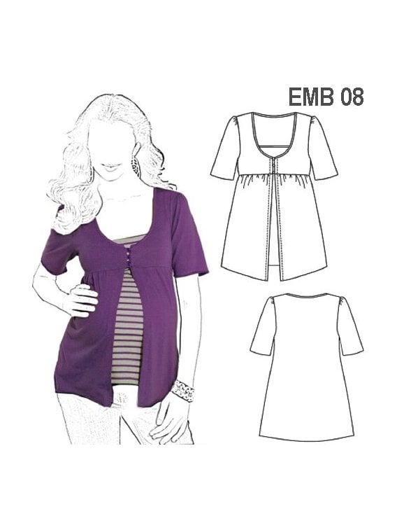 MOLDE: POLERA MATERNAL 