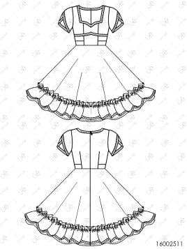 MOLDE VESTIDO HUASA RT 2511