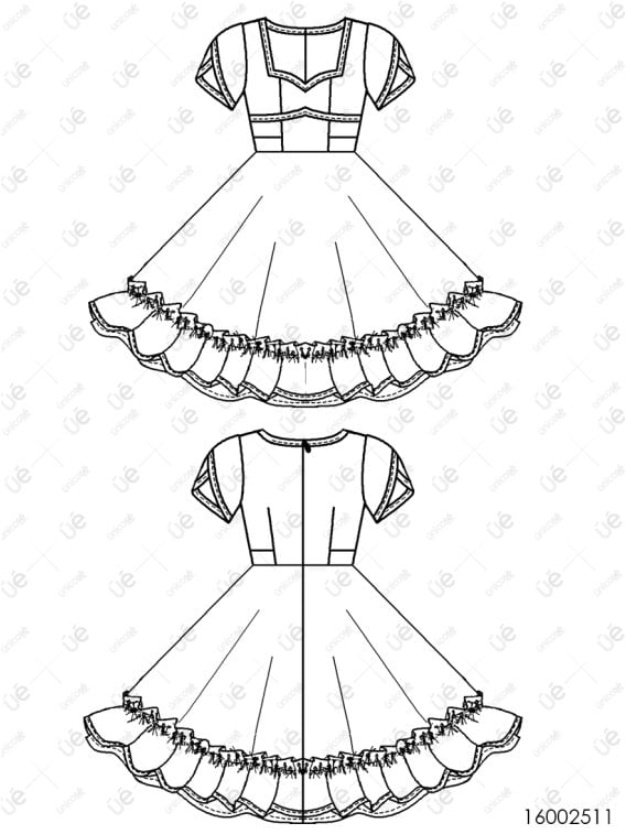 MOLDE VESTIDO HUASA RT 2511