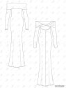 MOLDE VESTIDO LARGO MUJER 2509