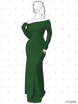 MOLDE VESTIDO LARGO MUJER 2509