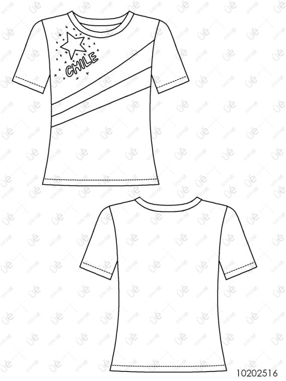 MOLDE DEPORTE CAMISETA CHILE 2516