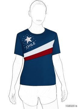 MOLDE DEPORTE CAMISETA CHILE 2516