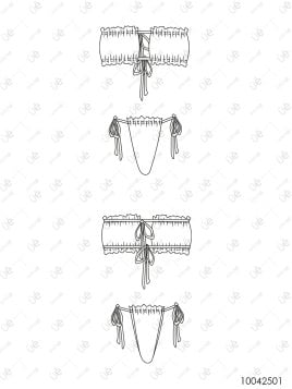 MOLDE TRAJE DE BAÑO 2 PIEZAS MUJER 2501