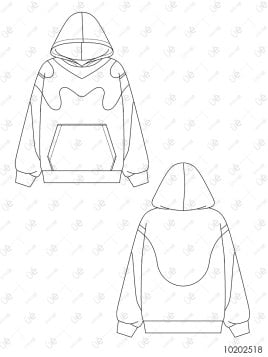 MOLDE DEPORTE SUDADERA CORTES 2518