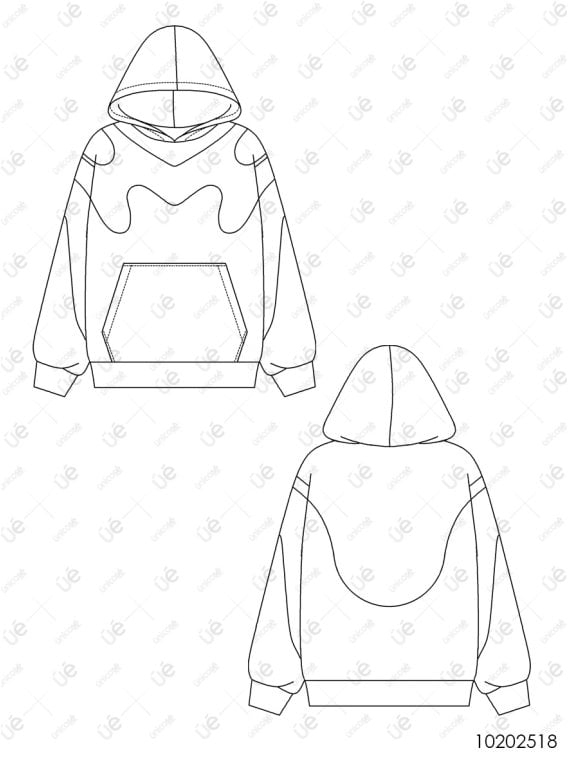 MOLDE DEPORTE SUDADERA CORTES 2518