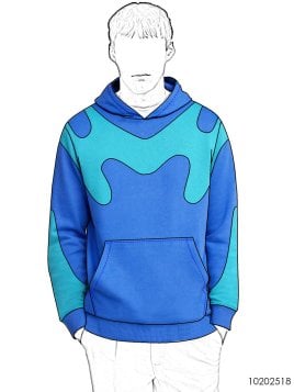 MOLDE DEPORTE SUDADERA CORTES 2518