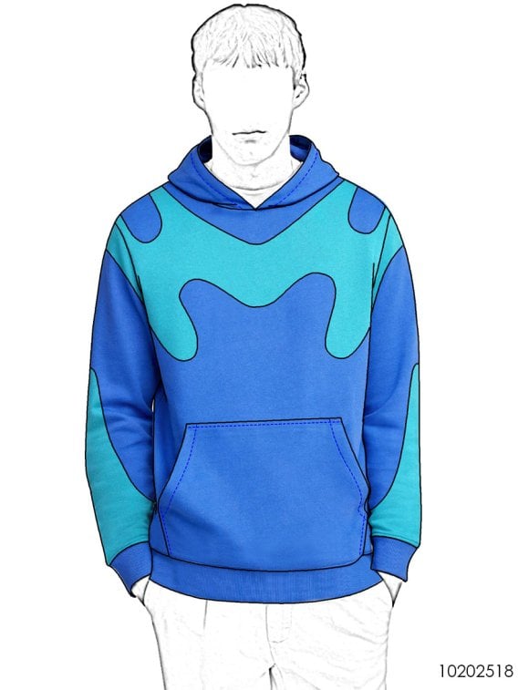 MOLDE DEPORTE SUDADERA CORTES 2518