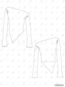 MOLDE TOP ASIMETRICO MUJER 2504