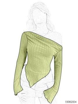 MOLDE TOP ASIMETRICO MUJER 2504