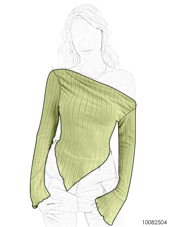 MOLDE TOP ASIMETRICO MUJER 2504