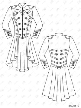 MOLDE FRAC TIPO MILITAR MUJER 2513