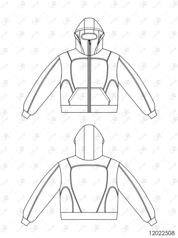 MOLDE CHAQUETA SUDADERA HOMBRE 2508
