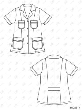 MOLDE TRABAJO CHAQUETA MUJER 2514