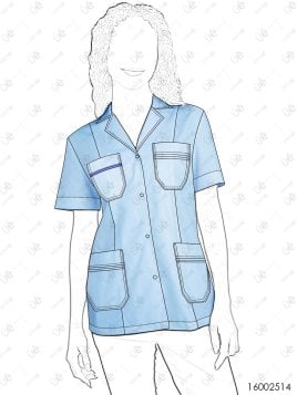 MOLDE TRABAJO CHAQUETA MUJER 2514