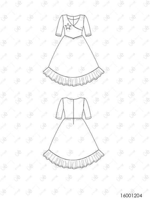 VESTIDO HUASA BANDERA RT 1204