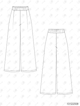 MOLDE PANTALON PALAZZO MUJER 2508