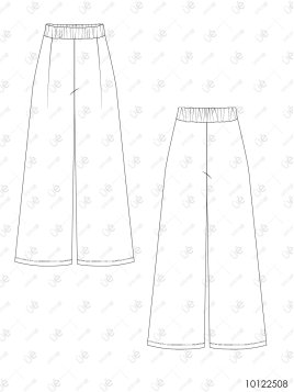 MOLDE PANTALON PALAZZO MUJER 2508