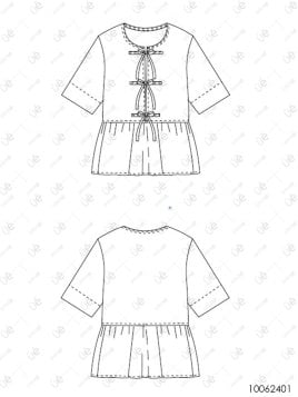 MOLDE BLUSA VUELOS MUJER 2401