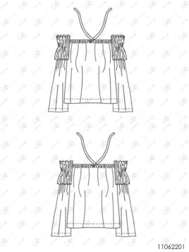 MOLDE BLUSA BARDOT NIÑA 2201